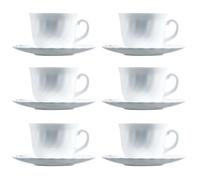 Dajar Trianon Coffee Service White, Glass, Pack of 6 (1 Pack), 6