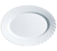 Dajar Trianon Luminarc 00090 Oval Serving Platter Glass, White, 29 x 21.5 x 2 cm