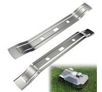 DAJASD 2 x 20 cm mower blades, blade blades, robotic lawnmower blade, mower blade, replacement blade, compatible lawn robot silver iMOW RMI 422, RMI422 P, RMI 422 PCRMI 522 (silver)