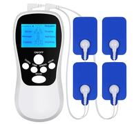 DAJASD 3-in-1 TENS Machine for Pain Relief, Tens Electric Massager with 8 Modes & 15 Intensities & Timer, Dual Channel Tens Machine with 4 Pcs Replacement Pads for Soothing Back, Knee, Hip, Sciatica