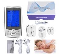 DAJASD Dual Channel TENS Machine for Pain Relief, EMS Tens Electric Body Acupuncture Massage with Up to 36 Modes, 20 Intensities & Timer, 8 Pcs Replacement Pads for Soothing Back, Knee, Hip, Sciatica