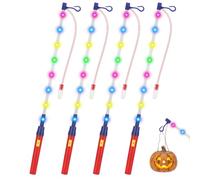 DAJASD Electric Sticks for LED Lanterns, 4 Pieces Lantern Stick with Pole Light, Electronic LED Lanterns for St Martin, Paper Lanterns, Lanterns for Halloween and Christmas (50cm)