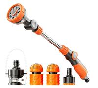 DAJASD Hose Pipe Spray Gun, Long Reach Garden Hose Spray Gun with 8 Adjustable Modes, 180° Rotating Extended Spray Nozzle Watering Lance, Spray Nozzle Hose Wand for Lawn & Plant, Car & Pet Washing