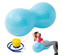 DAJASD Peanut Shape Ball, 90x45CM Anti-Burst Sensory Peanut Ball with Pump for Adults, Thickened Peanut Shape Exercise Ball for Yoga, Pilates, Pregnancy, Core Training & Physical Therapy - Blue