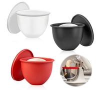 DAJASD Silicone Bowl Liners for Kitchen Mixer 5 Qt, 3 Pack Reusable Heat Resistant with Lid, Replacement Accessories for Baking Cooking