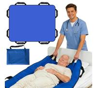 DAJASD Slide Sheets for Moving Patients on Bed, 120x100CM Washable Positioning Bed Pad with Handles, Sliding Sheets for Bed Mobility, Patient Transfer Solution for Hospitals Elderly Disabled, 48”x40”