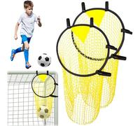 DAJASD Top Bins Football Targets, 2 PACK 60x45cm Football Net with Adjustable Straps, Corner Target Net, Training Equipment for Goal Shooting Accuracy