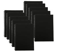 DAJAVE 10 Pcs A5 Notebook Spiral Bound A5 Notepad, 120 Pages/60 Sheets Lined Notebook Black Kraft Cover Spiral Notepad for Business Office School Travel