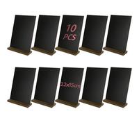 DAJAVE 10 Pcs Chalk Board Mini Chalkboard Signs, 22x15cm Small Blackboard Sign Double Sided Blackboard with Stand Tabletop Blackboards for Pricetags, Weddings, Parties, Bakery