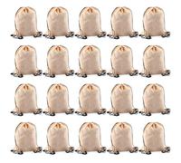 DAJAVE 20pcs Gym Bag Black Drawstring Bag PE Bag Drawstring Gym Bag Waterproof Swimming Bag Drawstring Backpack for Sports, School, Gym, Travel, Swimming, Beach, khaki, L, Gym bag