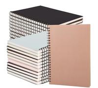 DAJAVE 24 Pcs A5 Notebook Spiral Bound A5 Notepad, 120 Pages/60 Sheets Lined Notebook 12 Colors Kraft Cover Spiral Notepad for Business Office School Travel