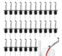 DAJAVE 40 Pcs Speed Pourers for Spirits Bottle Pourers Oil Pourer Spout Liquor Freeflow Wine Bottle Spirits Pourer Tapered Spout with Hinged Flip Top Cap for Alcohol Olive Oil Syrup Vinegar Bottles