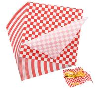 DAJAVE 500 Pcs Red Greaseproof Paper Sheets for Food Wax Paper Sheets