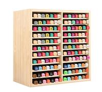 DAJAVE Bamboo Marker Pen Storage for 176 Markers - Bamboo Wooden Marker Pen Organiser Alcohol Markers Storage for Home Classroom Office Decor