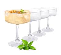 DAJAVE Cocktail Glasses Set of 4, 280ml Espresso Martini Glasses Coupe Glasses for Serving Cocktails Party