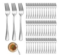DAJAVE Forks Set of 48 Piece, Stainless Steel Dinner Forks Metal Dining Forks Set Mirror Polishing Cutlery Fork for Home, Hotel and Restaurant - 8.1inch