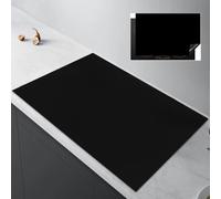 DAJAVE Hob Cover Plate 54 x 90 cm One Piece Induction Mat Kitchen Cover Ceramic Hob Cover Plate Decorative Vinyl Mat Rollable Black Non-Slip Induction Mat Multifunctional Protective Mat