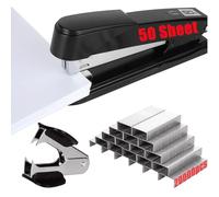 DAJAVE Stapler and Staples Set, 50 Sheet Capacity, Heavy Duty Stapler 24/6, Office Staplers Large Desktop Paper Staplers for Home, School - with 20,000 x 24/6mm Staples and Remover