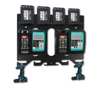 DAJAVE Wall Mount for Makita Batteries and Chargers Makita Battery Holder 18 V Makita Battery Holder with Premium Mounting Material, Makita Wall Mount Charger Battery Wall Mount for Order and System