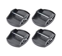 DAJEZTOOL Heavy Duty Caravan Jack Pads Set of 4 - RV Stabiliser Blocks Anti-Sink Support Feet - Trailer Motorhome Levelling Pads with R-Pin and Non-Slip Design (black)