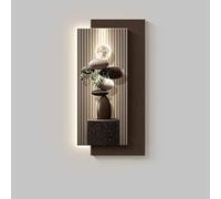 DAJIAYIQI Sandstone Wall Art Decor with LED Light, 3D Wall Art Decoration, entrance decoration light painting,Art Sculpture Suitable for Living Room and Bedroom(A,47.2x23.6in)