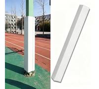 DAJIAYIQI Square Basketball Pole Pads, Waterproof Pole Padding Crash Pad, 4-Sided Wrap Around Protector for Protect The User's Personal Safety and Property(White,18x18cm)