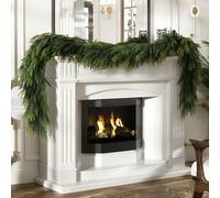 Dajidafu 6FT Real Touch Norfolk Pine Garland, Christmas Cedar Garland Artificial Cedar Wreath Artificial Norfolk Pine garland for Stairs Fireplace Indoor and Outdoor Norfolk pine Wreath