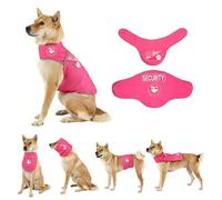 DAJIDALI Customizable Dog Shirts: Dog Anxiety Jacket - Thunder Calming Shirt, Surgery Recovery Suit, Quiet Ear Muffs, Scarf, Belly Strap, Backpack All-in-One Pet Apparel Rose Red M