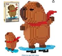 DAJILI Cartoon Mini Building Blocks, 1650PCS Capybara DIY Blocks, Turtle Capibara DIY Blocks, Super Cute Guinea Pig Model Building Block for Parent-Child Interactive Toys, for Birthday Gifts