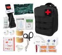 DAJILI First Aid Kit, Emergency Survival Trauma Kit First Aid Bag First Aid Molle Pouch for Home Car Holiday & Workplace, Includes Bandages, Tourniquet, Shear and Essentials for Everyday Situations