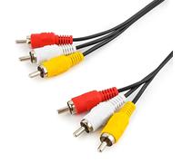 DAJING 3 xRCA Composite Cable 1m - 75-Ohm AV Male-
