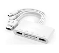 DAJING 5-in-1 Memory Card Reader - USB OTG Adapter and SD Card Reader, Compatible with SD/Micro SD/SDHC/SDCC/MMC, Fast Data Transfer, Wide Compatibility, Easy to Use