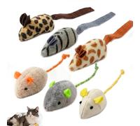DAJING 6 Pack Catnip Mouse Toys for Indoor Cats & Kittens - Assorted Color Design, Non-Toxic, Safe & Fun Catnip Toys