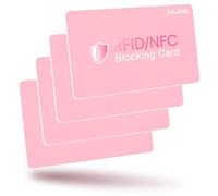DAJING Force Field Max Card Protector - 4-Piece Set, Ultra Thin RFID Blocking Card, Safeguard Your Data with Advanced Interference Technology, Perfect for Wallets (Pink Version)