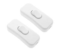 DAJING Inline Light Switch for Lamps - 2-Pack, 250V 2A, White, Easy Installation, Durable & Stylish
