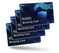 DAJING RFID Shielding Card 4-Piece Set - Ultra Thin Credit Card Bank Card Protector, Anti Theft, Anti Brushing, and Anti demagnetization (Blue Version -4-Piece Set)