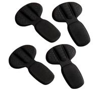 DAJING Shoe Heel Pads - 4Pcs Mesh Adhesive Heel Grips Inserts, Anti-Blister Heel Protectors for Men and Women (Black)
