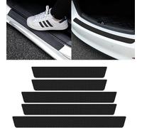 DAJINGFEI 5 Pcs Car Door Sill Protector Strips for Vw T5 Transporter 2003-2015, Car Outer Door Sill Kick Plates Protector Carbon Fiber Door Sill Bumper Protective Film