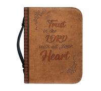 Dajingkj Bible Cover With Zipper Large Leather Personalized Bible Bag Women Men Bag Bible Book Church Handbags, XX-Large