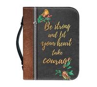 Dajingkj Bible Cover With Zipper Large Leather Personalized Bible Bag Women Men Bag Bible Book Church Handbags, Large