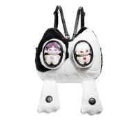 Dajingkj Ita Bag Plush Backpack with Transparent Pin Display Window, Japanese Style, Anime Merchandise Bag, The Sweet Elf Girl, Klein (ca. 25 X 20 X 10 Cm), Casual