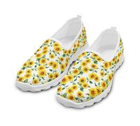 Dajingkj Mesh Trainers & Sports Shoes for Women Summer Breathable Road Running Shoes Non-Slip Trainer Lightweight Mesh Trainers, Yellow (sunflower), 4 UK