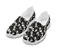 Dajingkj Mesh Trainers & Sports Shoes for Women Summer Breathable Road Running Shoes Non-Slip Trainer Lightweight Mesh Trainers, daisy and skull, 5 UK
