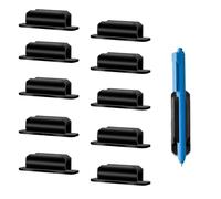 DAJISI 10Pcs Adhesive Pen Holder Silicone Pencil Holder Adhesive Pen Holder for Desk Pencil Holder Marker Holder for Clipboard Wall Classroom School Office Desk Accessories Teacher Supplies