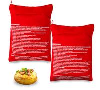 DAJISI 2 Packs baked potato bag for microwave, jacket potato bag for microwave Reusable microwave potato bags for Perfect Potatoes in 4 Minutes Quick Easy Kitchen Gadget