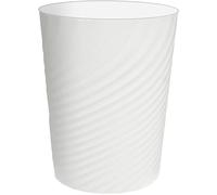DAJITRE 1.8 Gallon Small Trash Can Wastebasket Recycling Bin Slim Profile for Compact Spaces Bathroom, Office, Bedroom, Kitchen (1.8 Gallon, White)