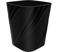 DAJITRE Small Plastic Trash Can Wastebasket Recycling Bin for Bathroom, Dorm, Bedroom，Home Office, Garbage Can for Bedroom, Kids Room (1, Black)