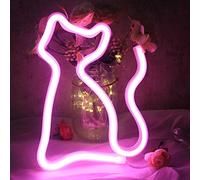 DAKABUKA Cat LED Neon Signs USB or Battery Powered Night Light for Valentine'Day Decoration,Christmas,Birthday Gifts,Girls' Bedroom,Living Room(Pink)