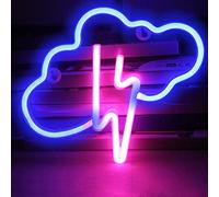 DAKABUKA Cloud Lightning Neon Signs,Bolt LED Wall Lights Wall Decor USB or Battery Powered Light UP Signs for Living Room,Bar,Christmas,Kids Bedroom,Game Room