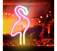 DAKABUKA Flamingo Neon Sign for Wall Decor Flamingo Lamp Wall Decor Led Light Birthday Party Decorations for Home Patio Bars Restaurants Stores Clubs Friends Family and Kids